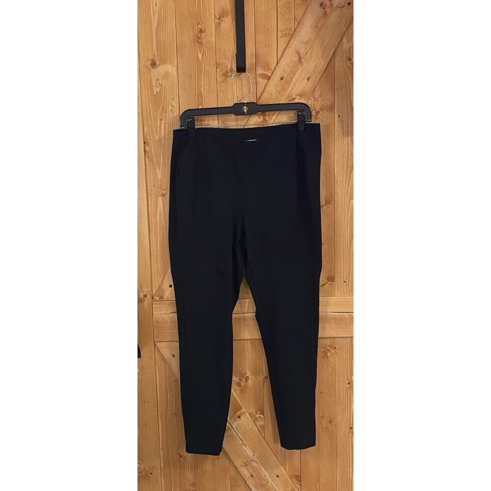 J Jill Ponte Pants Black Pull On Stretch Knit Petite MP LP Fit Cropped Trousers